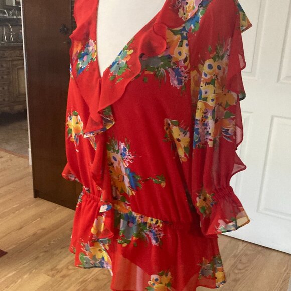 Lauren Ralph Lauren Ruffled Top - Large - Picture 3 of 10